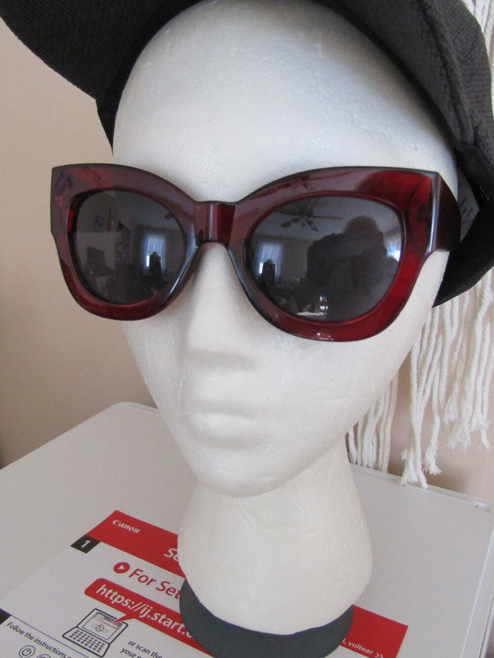 A.J. Morgan Women's Sunglasses Deep Burgundy Red 88405 Blank Tint